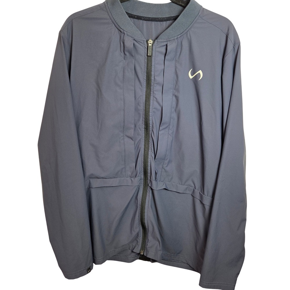 TLF gray mockneck lightweight activewear‎ jacket Size Medium